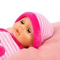Preview: Puppenbaby mit Schlafaugen, pink links