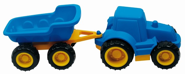 Traktor mit Anhänger im Sandkasten