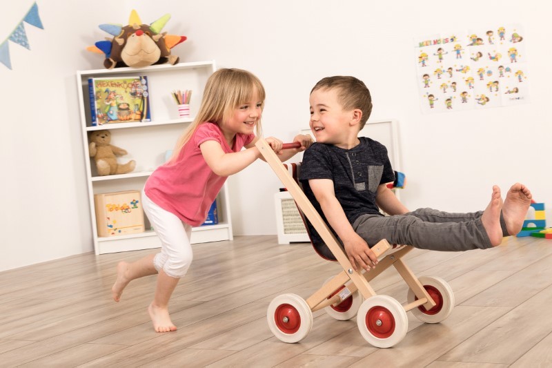 Holzbuggy Puppenbuggy hinten Holzbuggy Puppenbuggy hinten