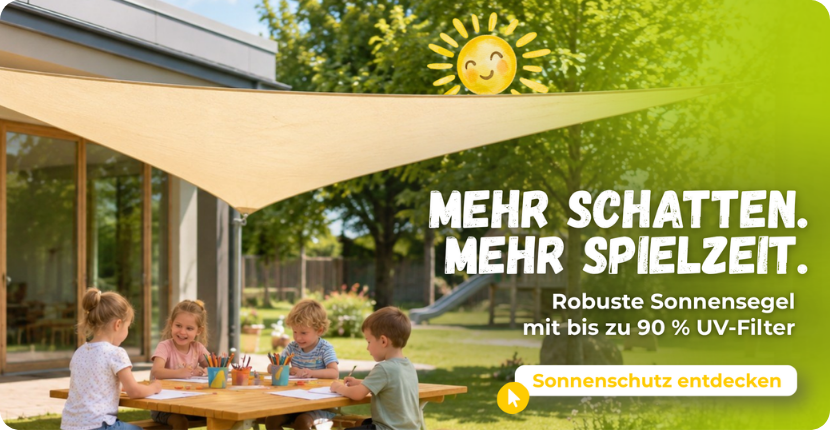 Sonnenschutz für Kita & Spielplatz - sicher Schatten schaffen