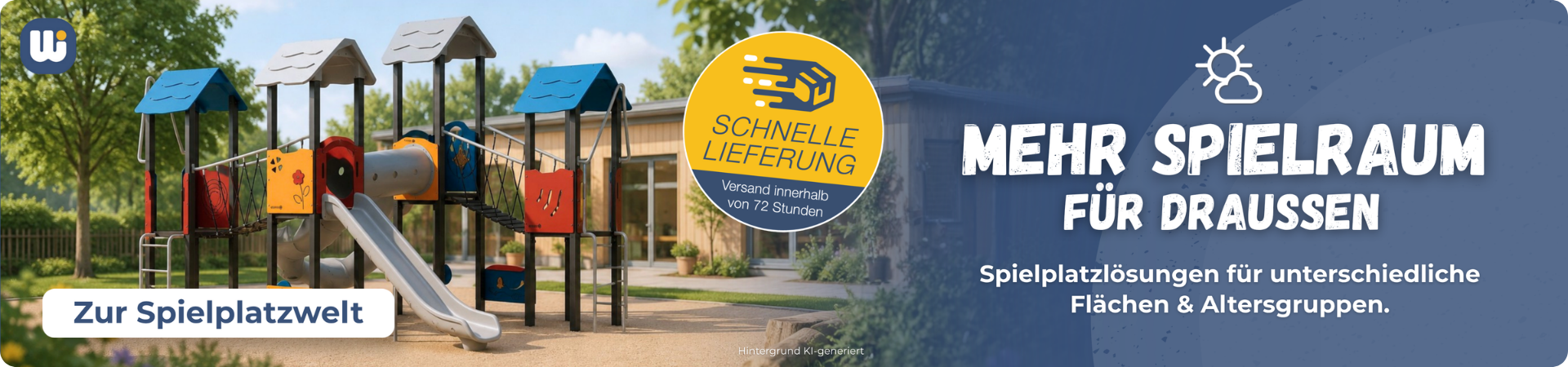 Wisdom Spielplatzlösungen - schnell geliefert