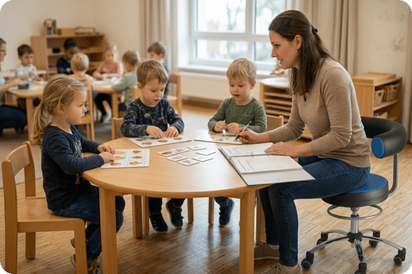 Arbeitsstuhl für Kindergarten Personal