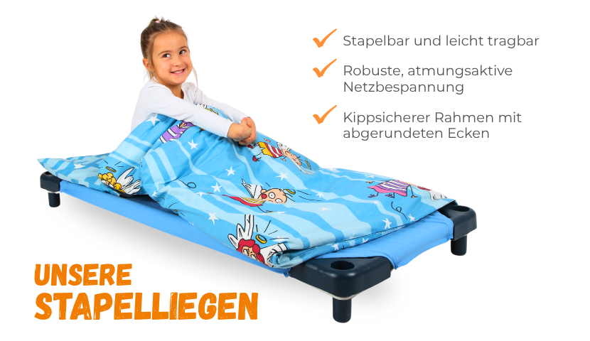 Stapelliegen Kita Ruheraum