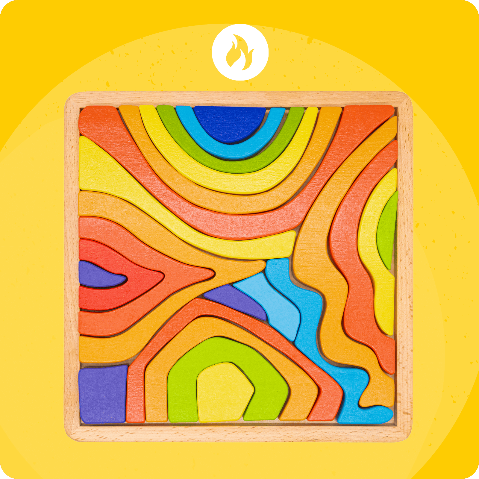 Puzzle Holz 3D Feuer Kita