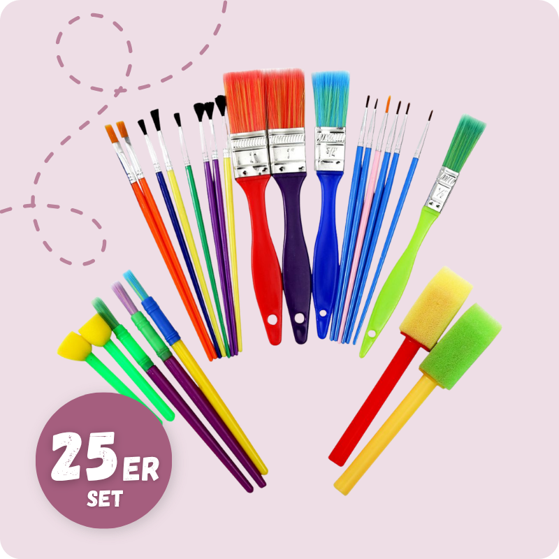Pinselset Kindergarten verschiedene Pinsel