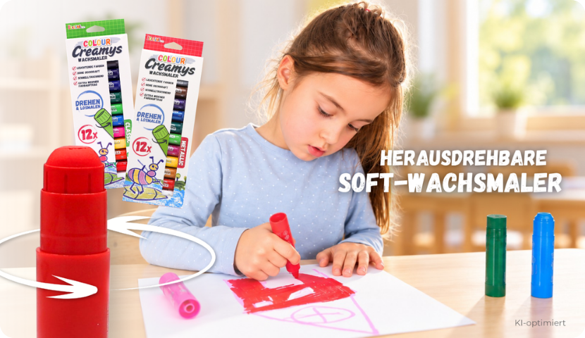 Wachsmaler herausdrehbar Kita basteln