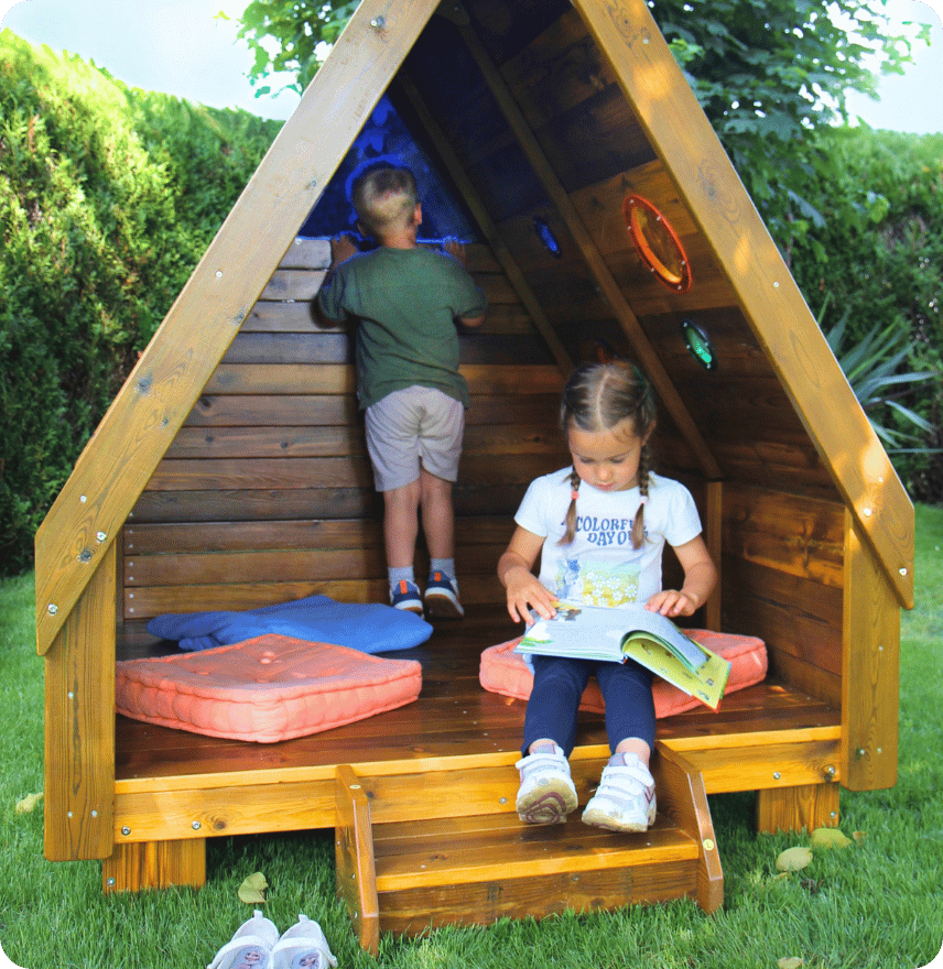 Outdoor Waldhütte Außenbereich Kindergarten