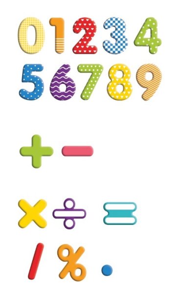 Magnet-Ziffern in Box 90-tlg.