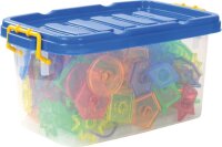 Fädelknöpfe transparent 144 Stück mit 6 Schnüren