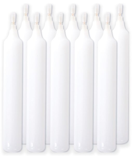 Kerzen weiß 10er Set 762