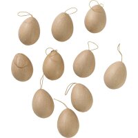 Karton-Eier mit Aufhänger 10er Set 336