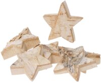 Naturholzscheiben Stern, 6er 41
