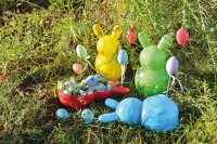 Osternest Sandform Hase Wiese