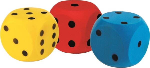 Würfel Schaumstoff farbig sortiert 15,5 cm 210