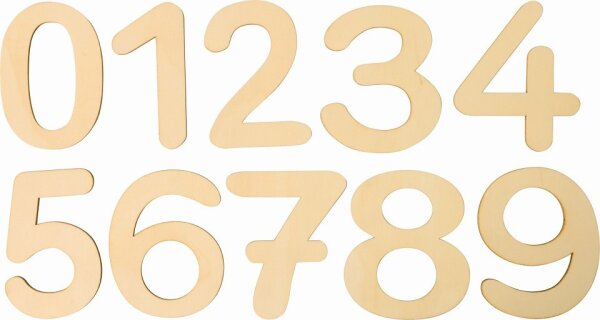 Holzzahlen 0-9 345