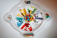 Schale 7-fach transparent für Leuchtkübel 280