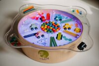 Schale 7-fach transparent für Leuchtkübel
