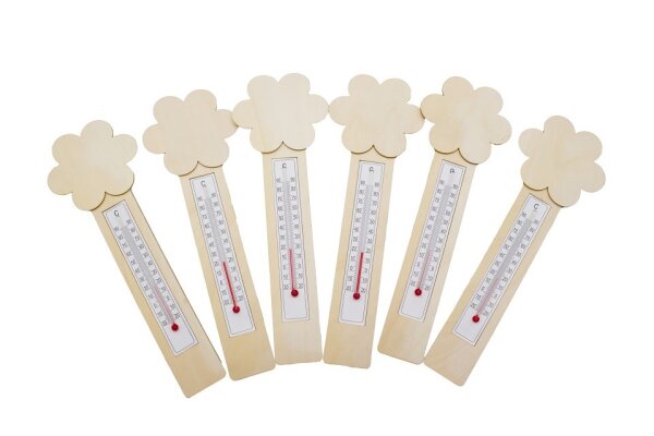 Thermometer DIY Blumen 6er Set 584