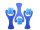 Musterroller 2,5 cm 3er Set blau 569
