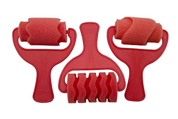 Musterroller 3er Set rot 752