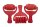 Musterroller 3er Set rot 752