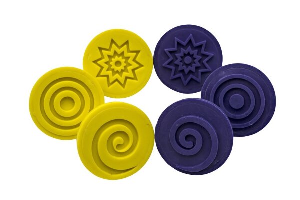 Positiv-Negativstempel 6er Set Nr 2 668
