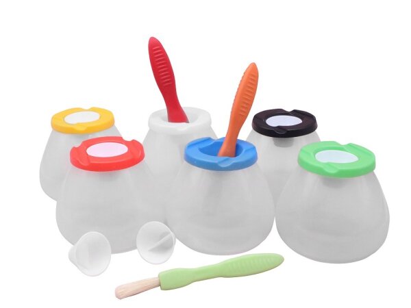 Auslaufsichere Becher mit Deckel 6er Set 229