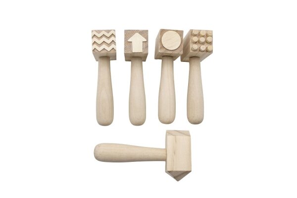 Musterhämmer Holz 5er Set 449