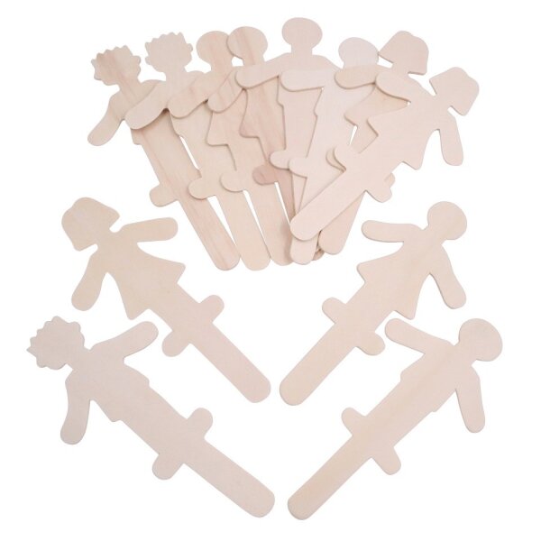 Menschen Holzbastelstäbchen 12er Set 879
