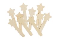 Sterne Holzbastelstäbchen 10er Set 781