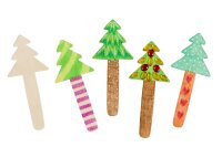 Weihnachtsbaum Holzbastelstäbchen 10er Set