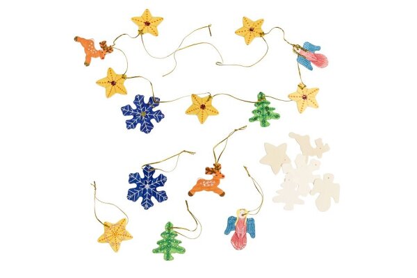 Weihnachtsdeko aus Holz 50er Set 83