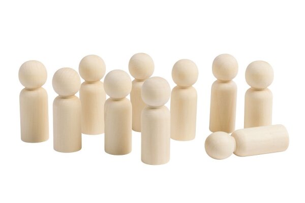 Menschen und Tiere aus Holz 10er Set medium 796