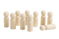 Menschen und Tiere aus Holz 10er Set medium 796