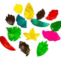 Blätter aus Kokosnussschalen bunt 150g 449