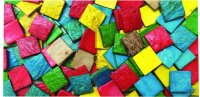 Quadrate aus Kokosnussschalen bunt 150g 610
