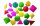 Geo-Formen aus Kokosnussschalen bunt 22er Set 436