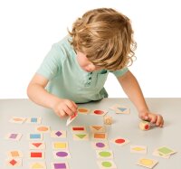 Lernspiel Form & Farbe Stick the shape Kind