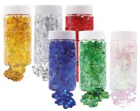 Glitter 6mm 200g perlweiß