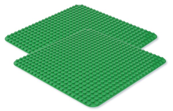 Klemmbaustein-Set Junior Bauplatten 24x24 Noppen 2 Stück Grün 465