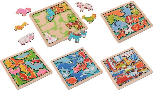 Holzpuzzles 5er Set 83