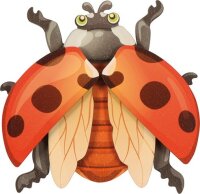 Magnetpuzzle Insekten Marienkäfer