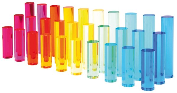Acryl-Zylinder verschiedene Längen 30er Set 465