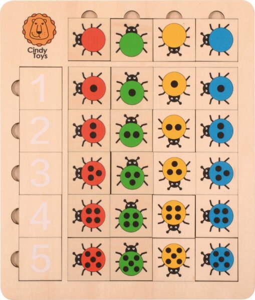 Marienkäfer Zahlenpuzzle 392