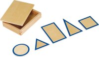 Montessori Geometrische Grundtäfelchen im Kasten 400