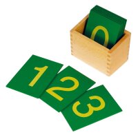 Montessori Kasten für Sandpapier Ziffern