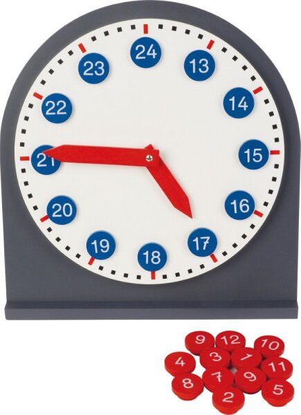 Montessori Uhr mit herausnehmbaren Ziffern 165