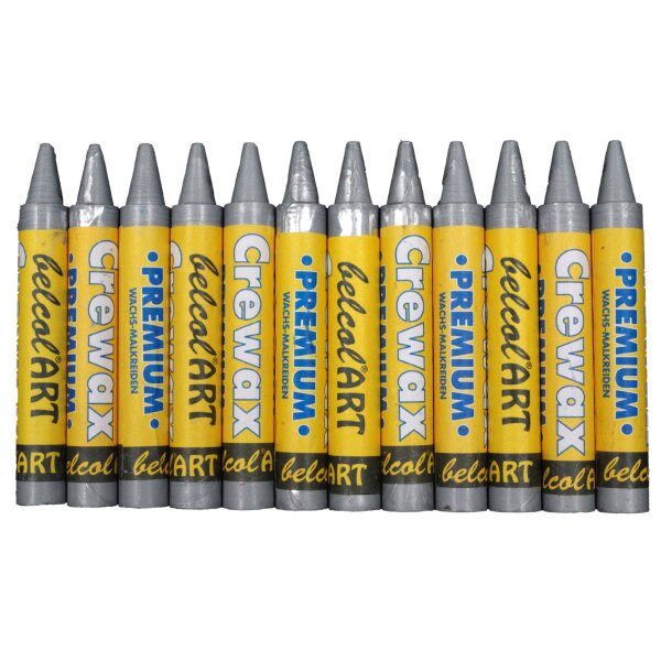 belcolART Crewax Premium 12 Wachsmalstifte silber