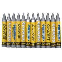 belcolART Crewax Premium 12 Wachsmalstifte silber