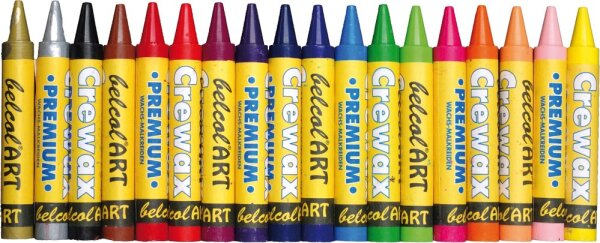 belcolART Crewax Premium Wachsmalstifte 18er Sortiment 738